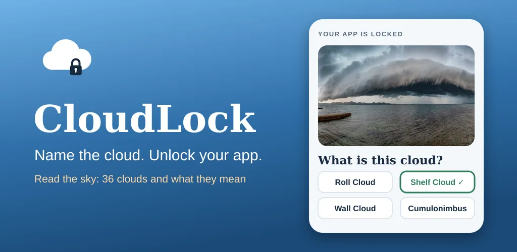 CloudLock: Name the cloud. Unlock your app.